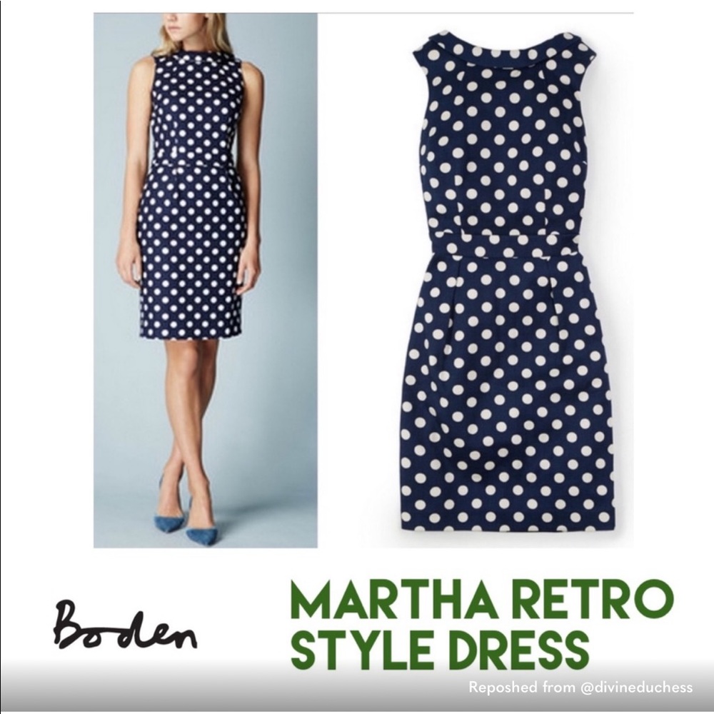 Boden retro Martha dress. Woven fabric is substantial. Classic.